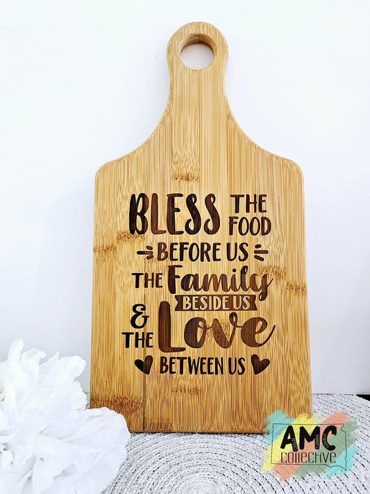 Paddle Cutting Board Bless Food