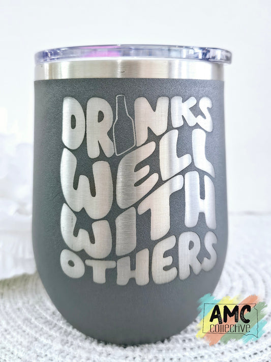 Wine Tumbler Grey Drinks Well