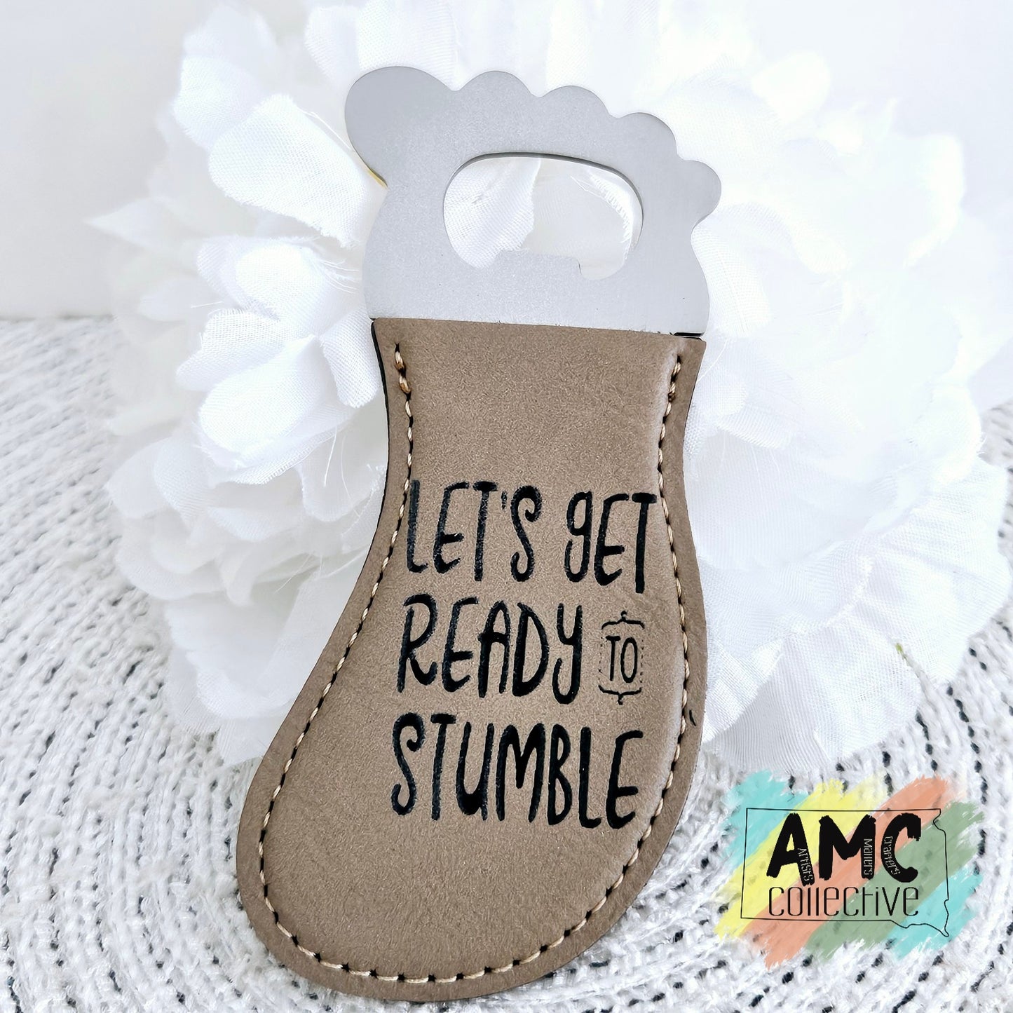 Ready To Stumble Lt Brown Foot Shape Bottle Opener
