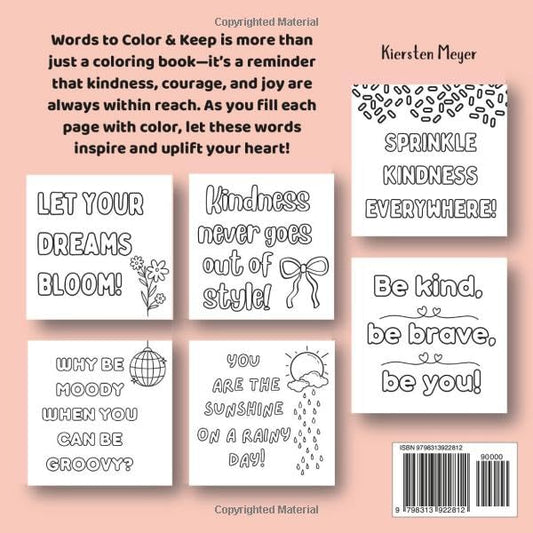 Words to Color and Keep Coloring Book