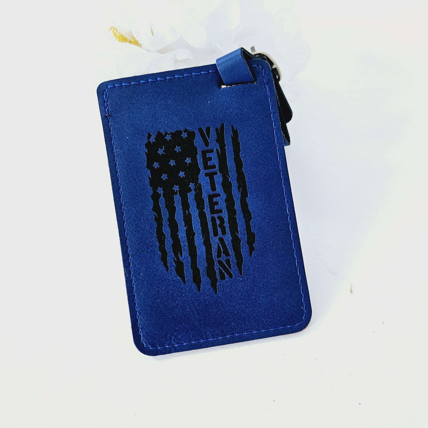 Blue Veteran Luggage Tag