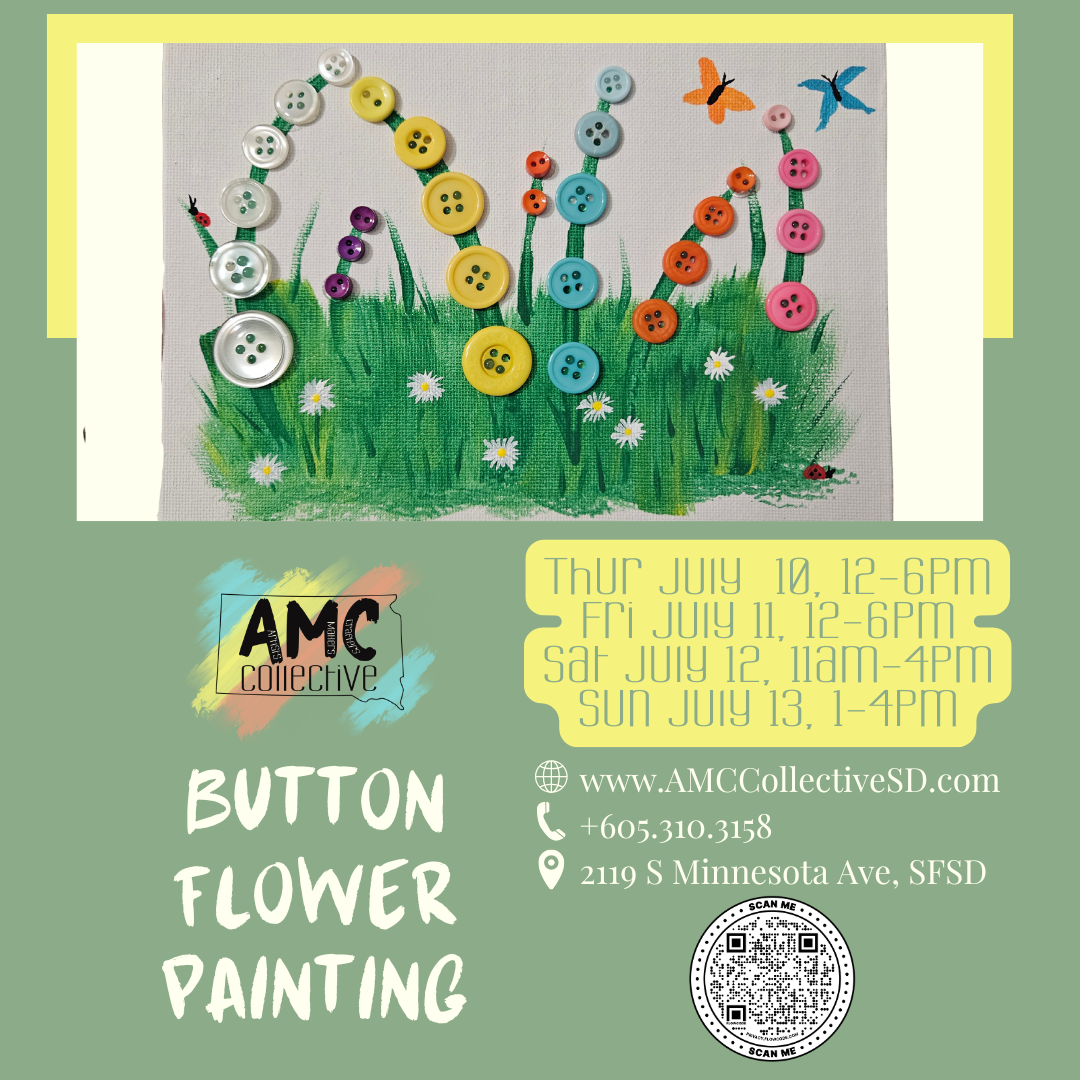 Button Flower Painting