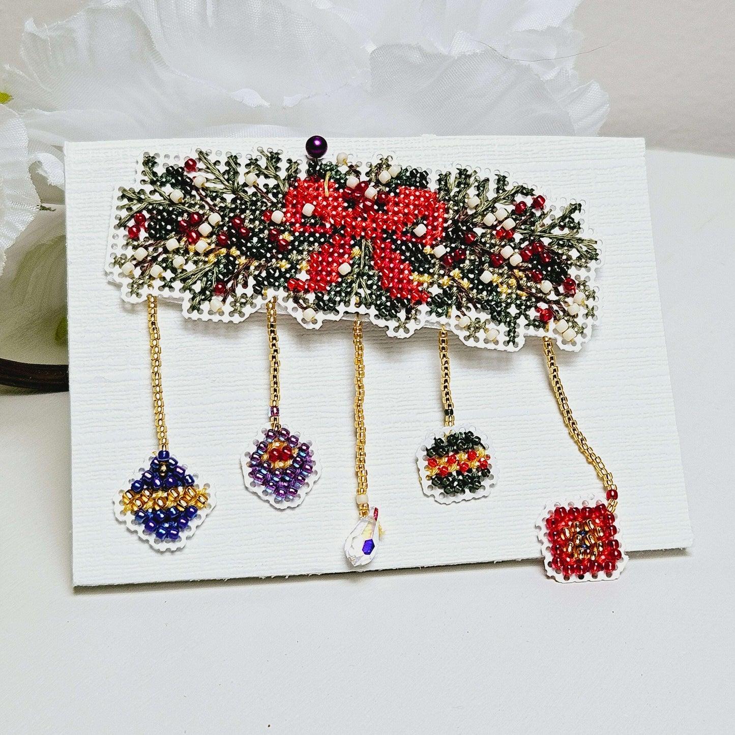 Christmas Beaded Cross-stitch Magnets