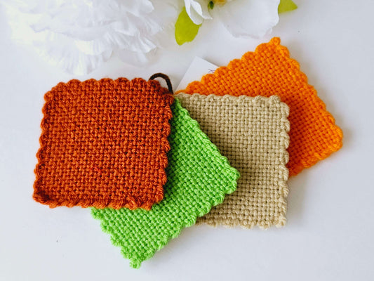 Coaster Set Rust/Green/Tan/Orange
