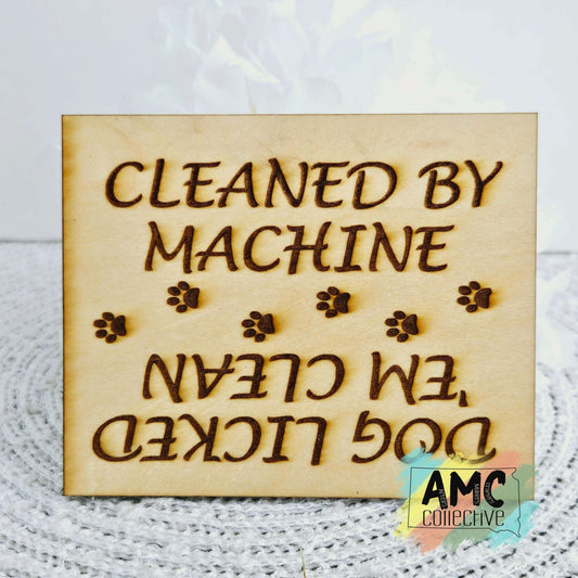 Dishwasher Dog Wood Magnet