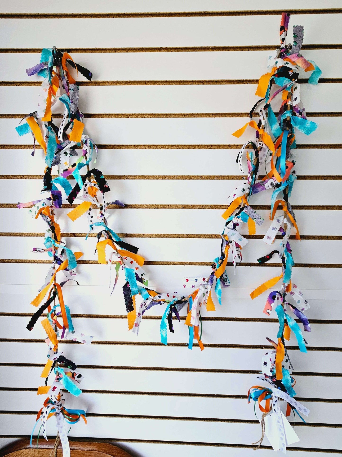 Dog Print Orange/Blue/Black - 10 ft