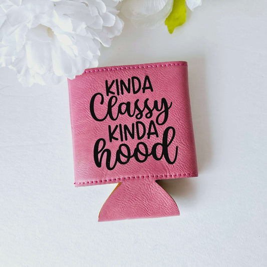 Kinda Classy Engraved Leather Cozy