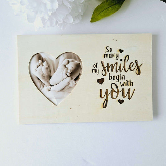 Engraved Photo Holder So Many Smiles