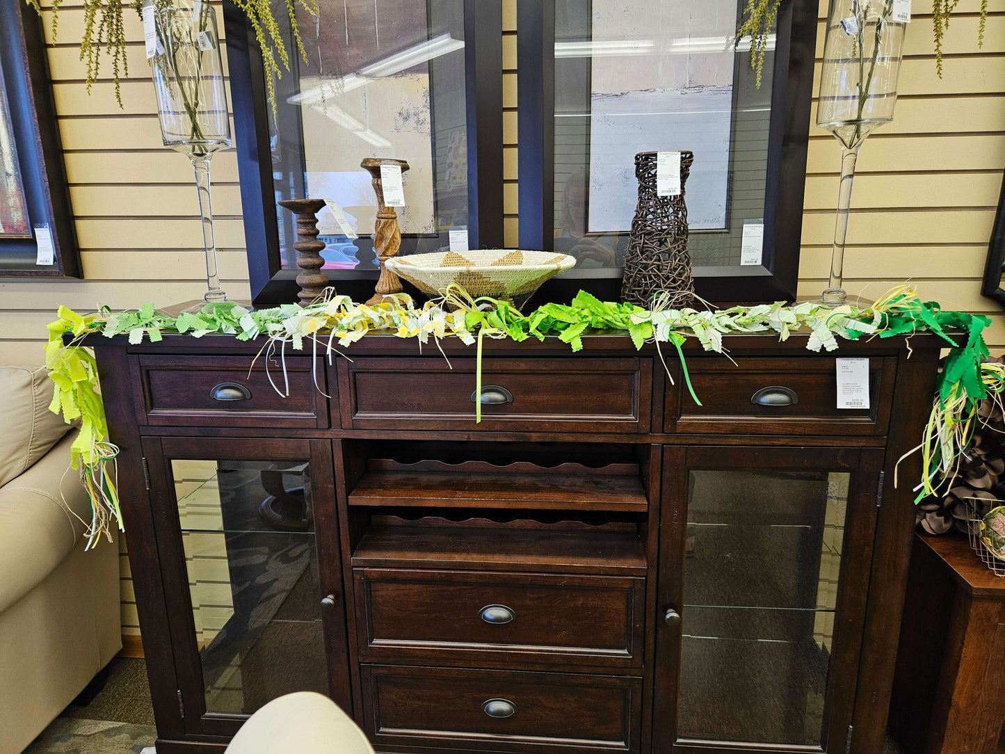 Green and Red Chili Fabric Garland - 6.5ft