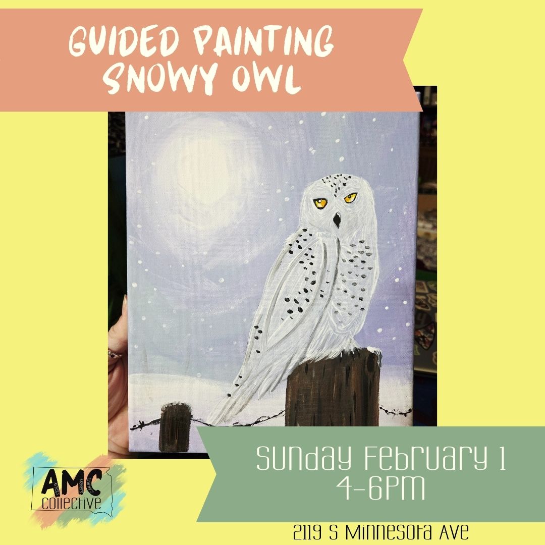 Guided Painting Class – Snowy Owl
