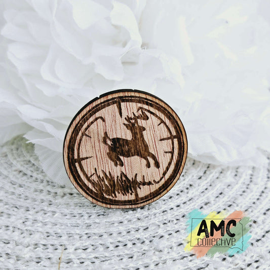 Deer Hunting Wood Magnets