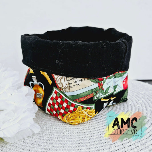 Italian Food Print Storage Pocket
