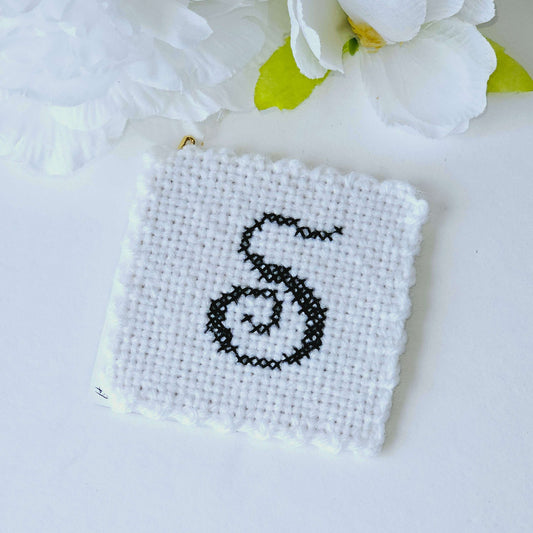 Monogram Single Embroidered Coaster - S