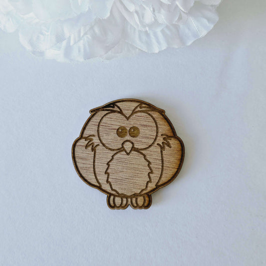 Owl Wood Magnet