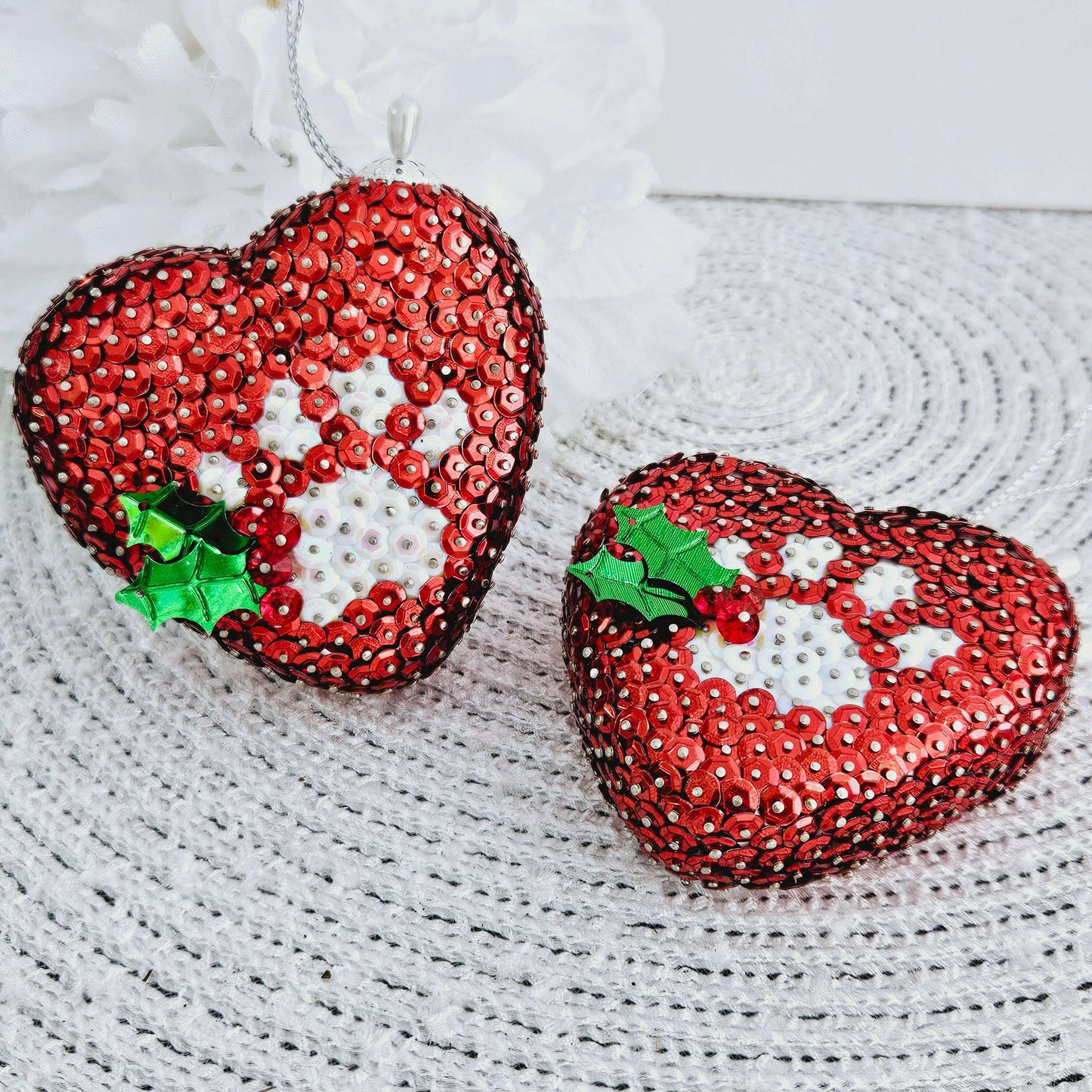 Paw Print Sequin Christmas Ornament