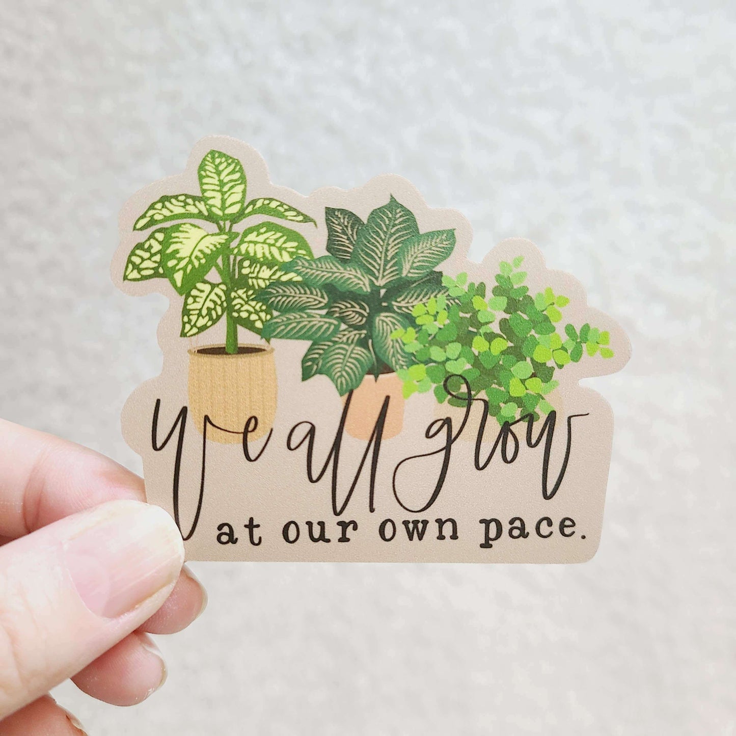 We All Grow at Our Own Pace Sticker