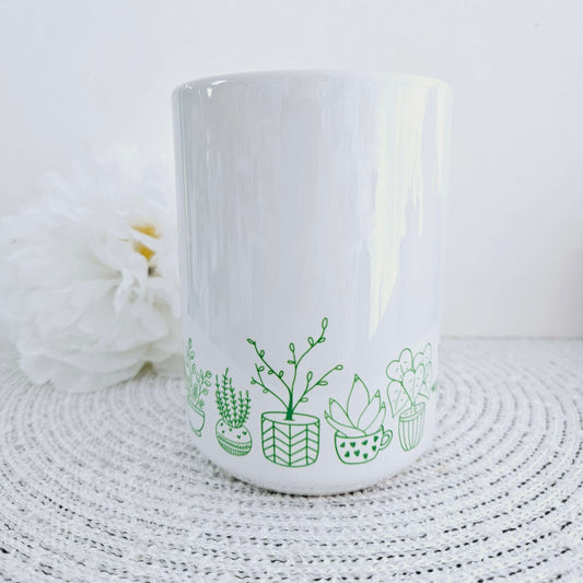 Plants Around Mug - Green