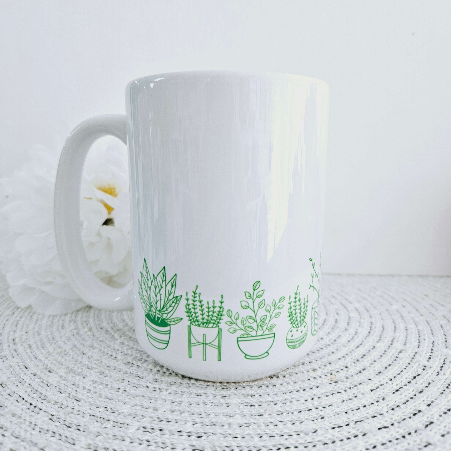 Plants Around Mug - Green
