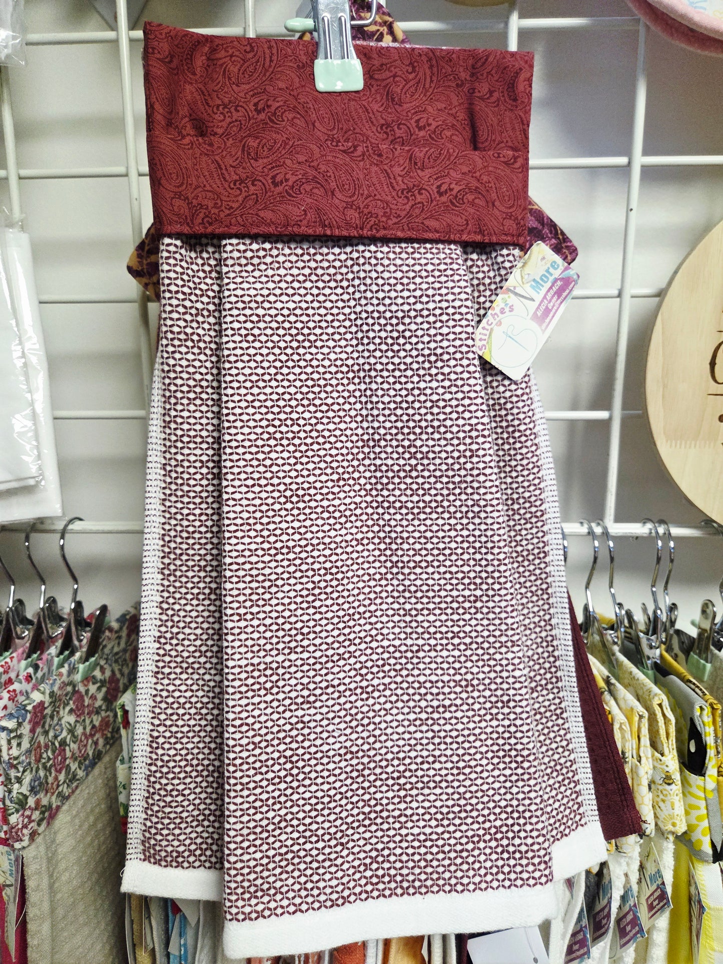 Burgandy Diamond Towel