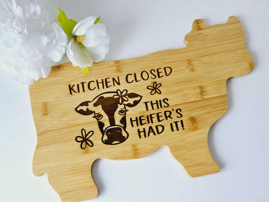 Shaped Cutting Board Cow
