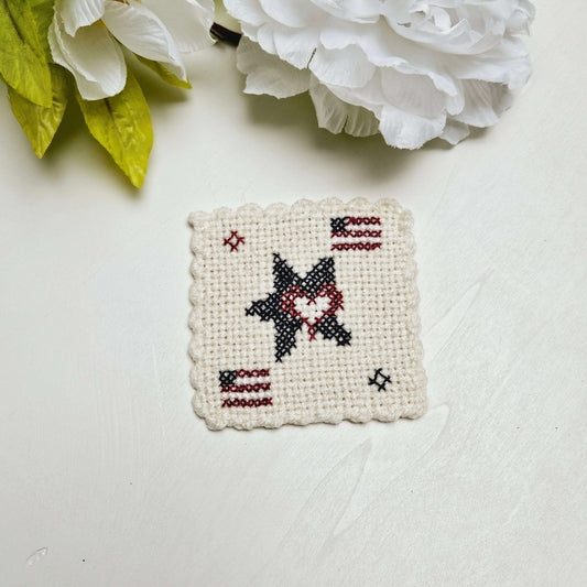 Single Embroidered Americana Coaster