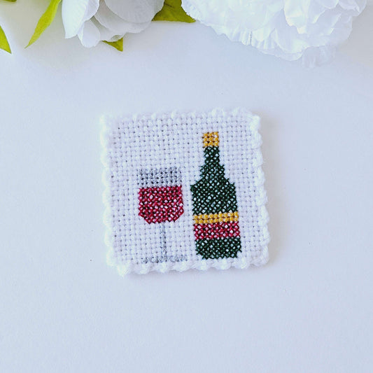 Single Embroidered Bottle/Glass Coaster