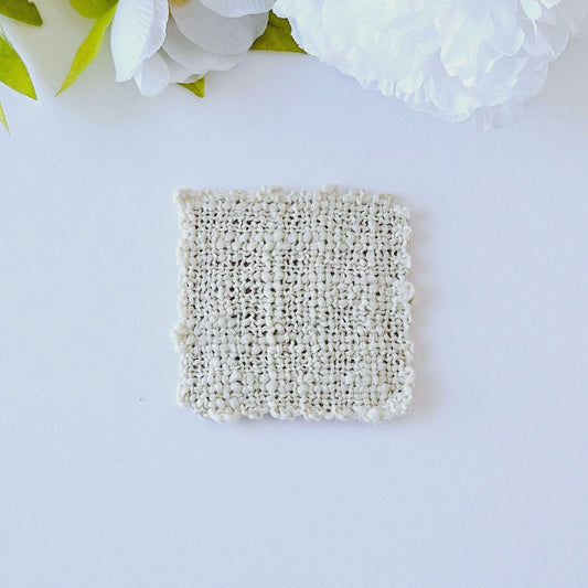 Single Textured Coaster Cream