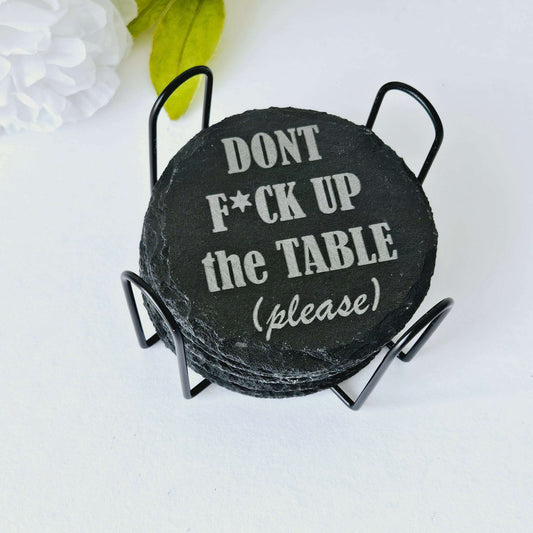 Slate Coaster Set Man Cave