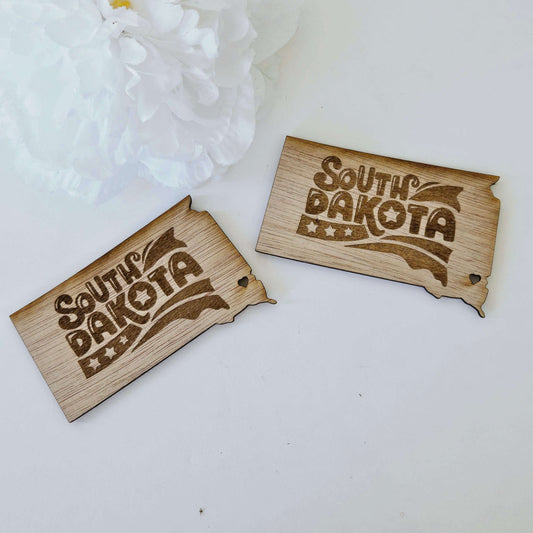 South Dakota Wood Magnet