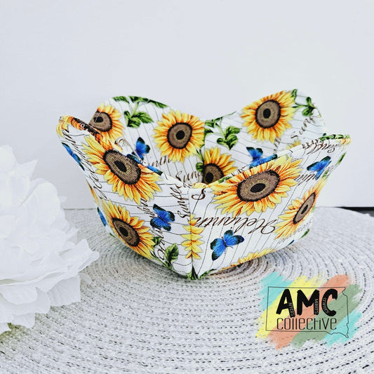 Sunflower and Butterfly Bowl Cozies