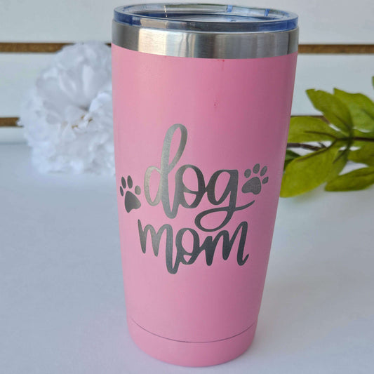 Tapered Tumbler Pink Dog Mom