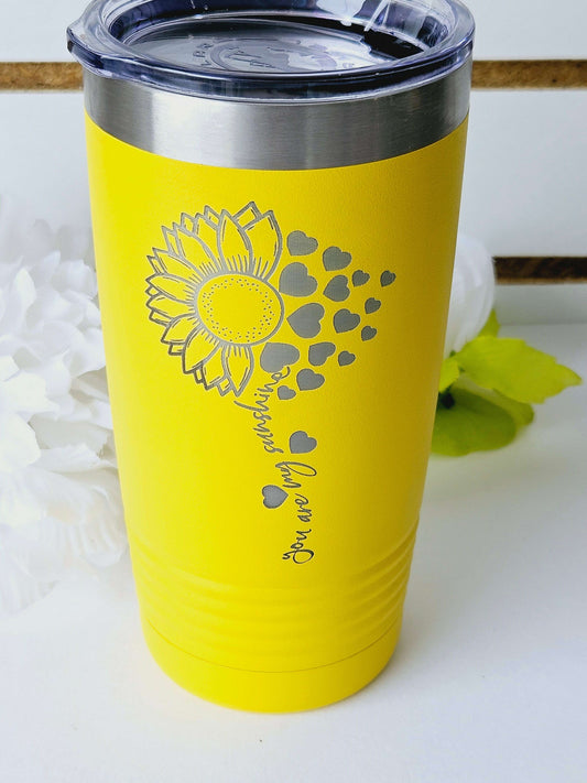 Tapered Tumbler Yellow You Are Sunshine