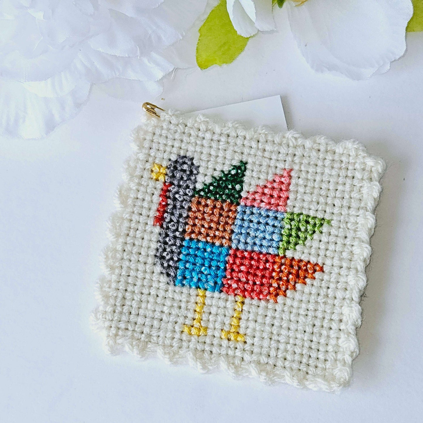 Thanksgiving Single Embroidered Coaster