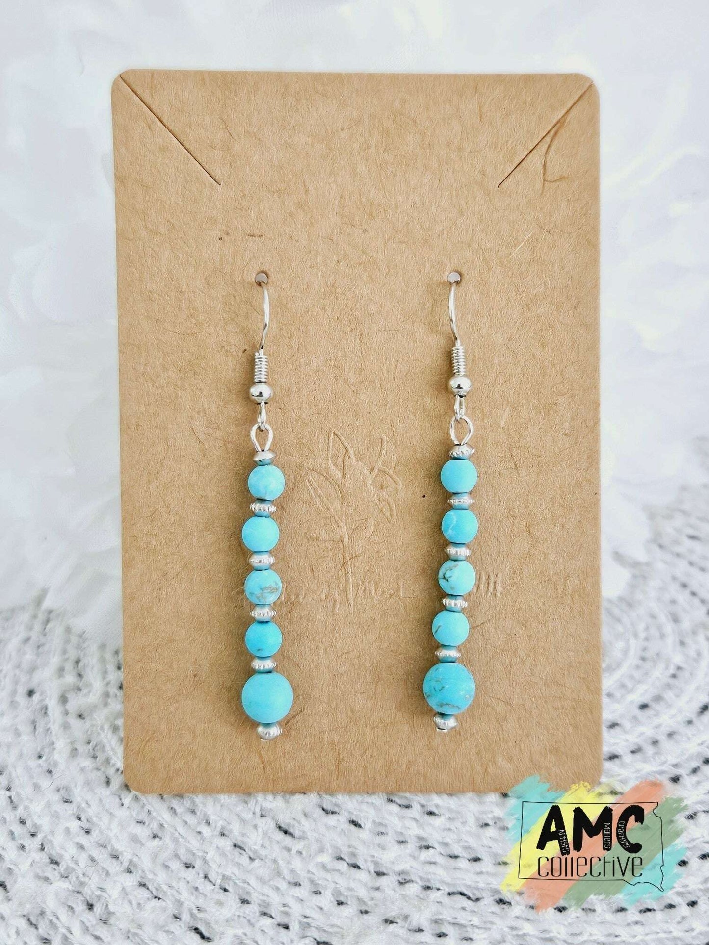 Turquoise Color Beaded Earring