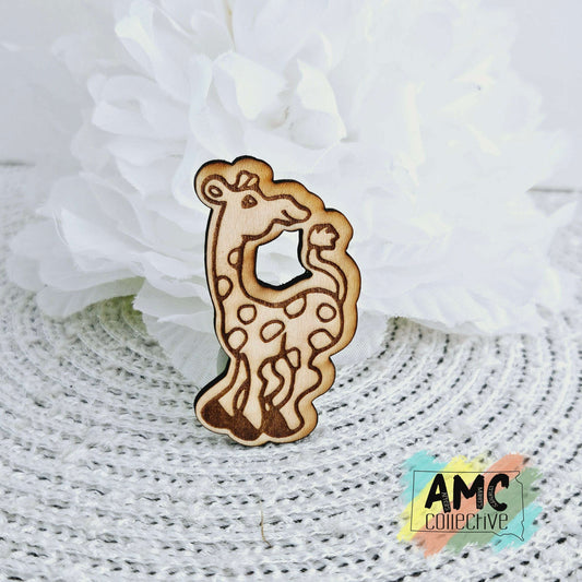 Giraffe Wood Magnet