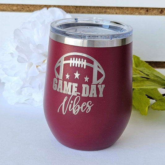 Wine Tumbler Maroon Game Day