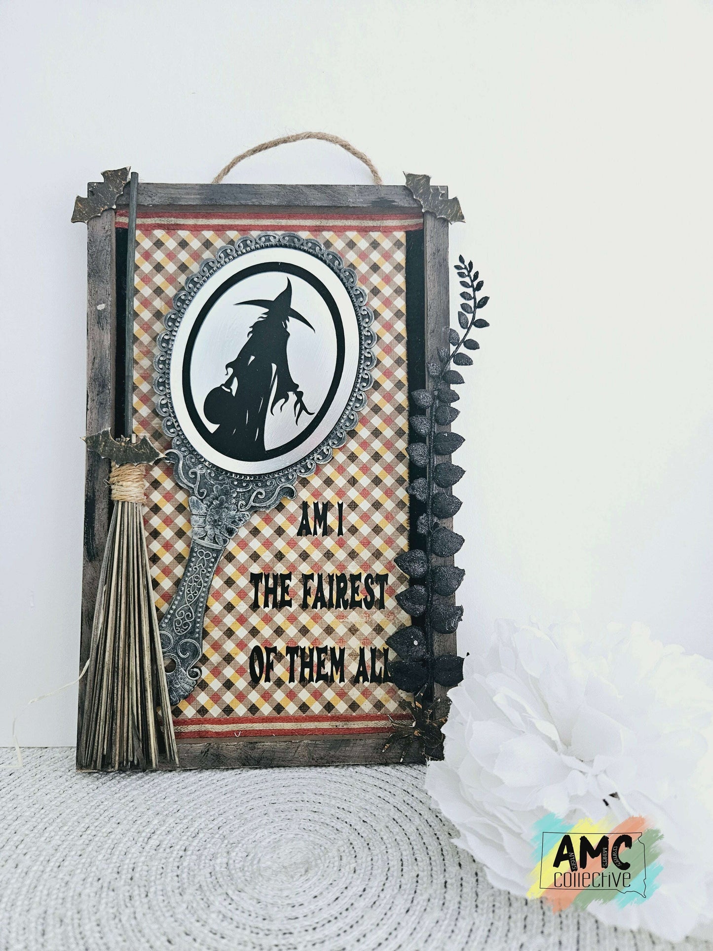 Witch's Mirror Wooden Wall Decor