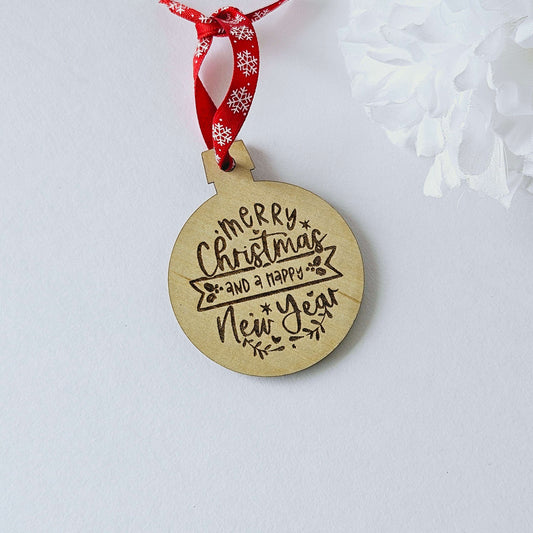 Merry Christmas Wood Christmas Ornament