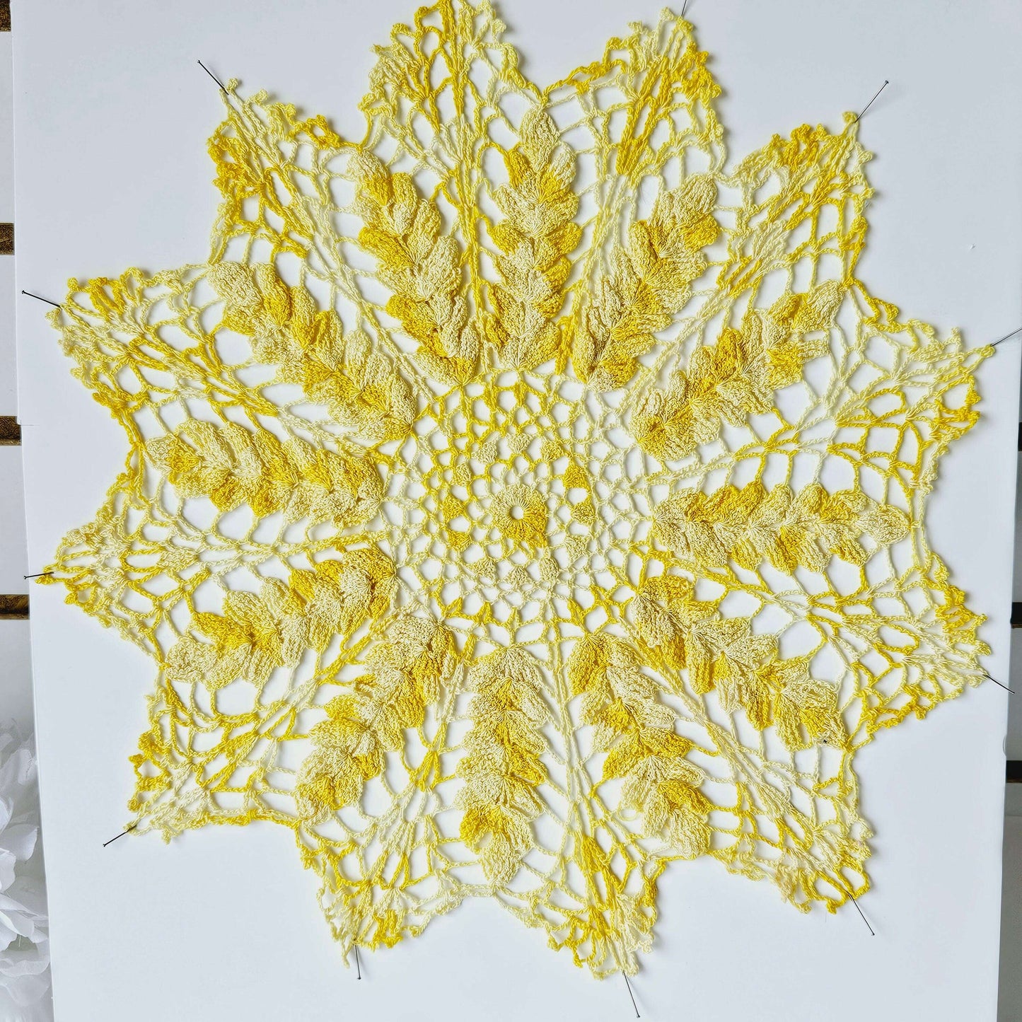 Yellow Crochet Doily