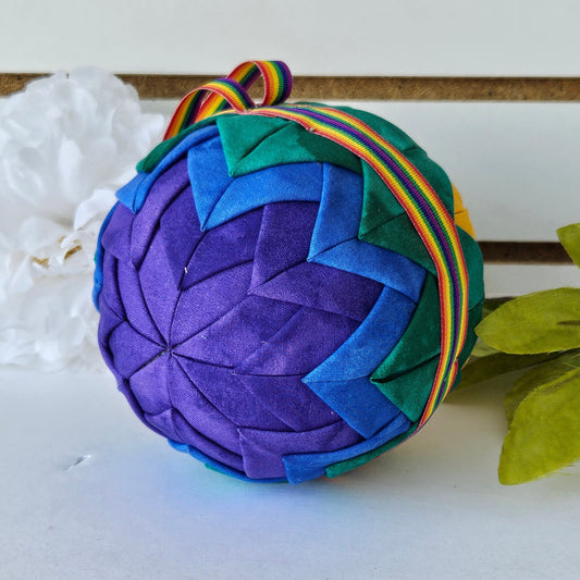 Rainbow Folded Star Decor Ball