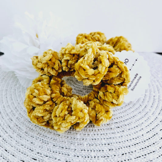 Crochet Scrunchie-Golden Moss