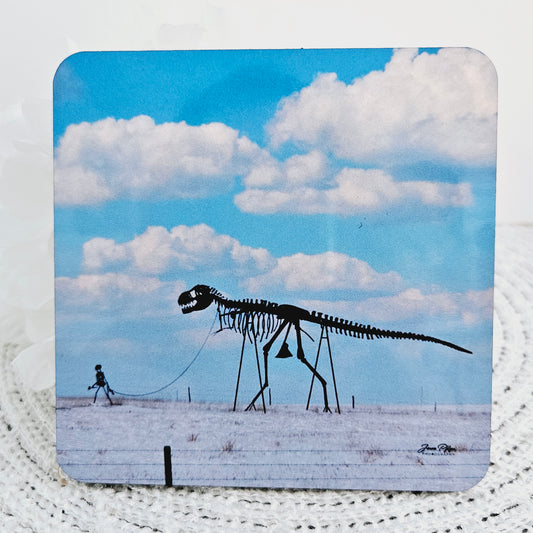 Dinosaur Skeleton Photo Coaster