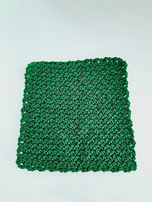 Crochet Dish Cloth - Single Green