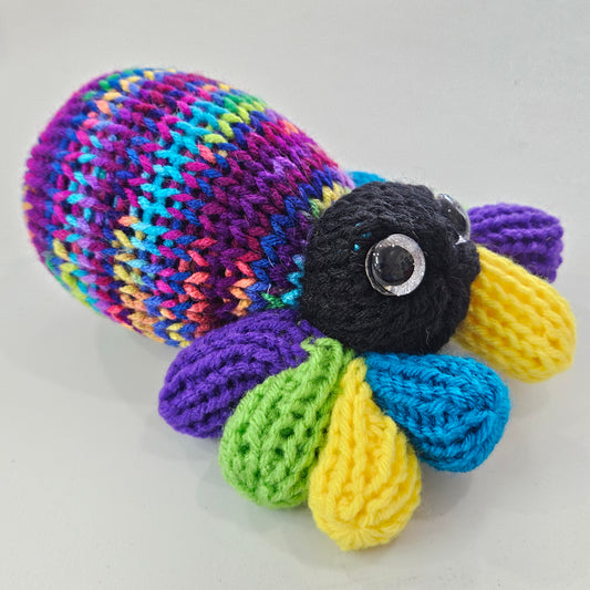 Jewel Tone Knitted Spider