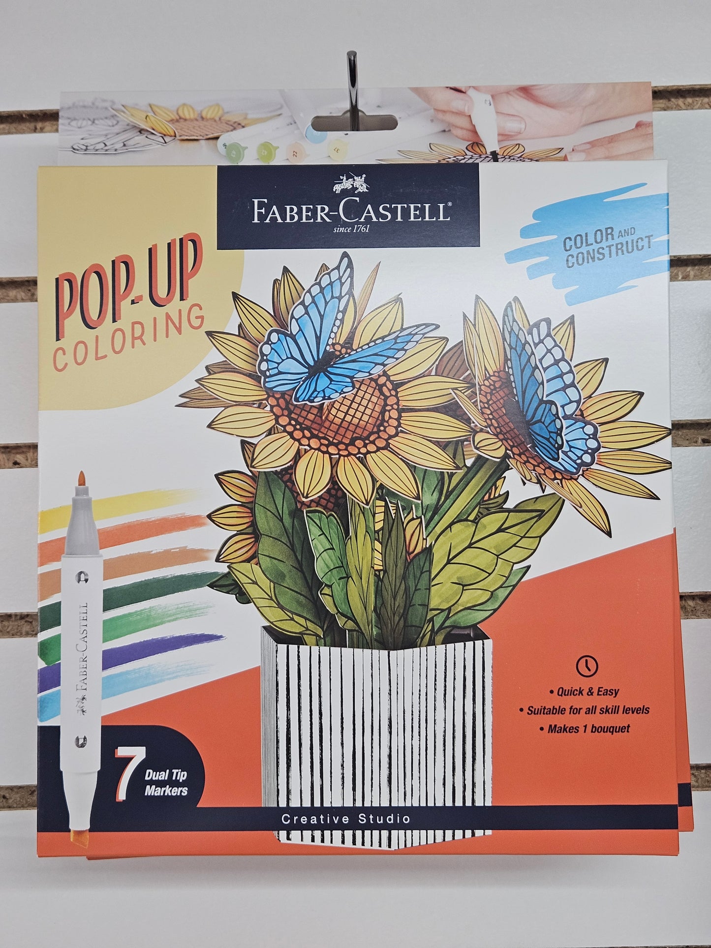 Pop-Up Coloring Sunflower Kit