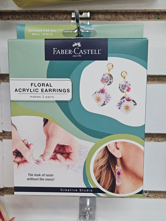 Floral Acrylic Earrings Kit