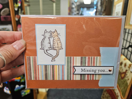 Missing You Cat Greeting Card