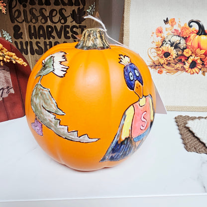 Orange Painted Pumpkin Cartoon