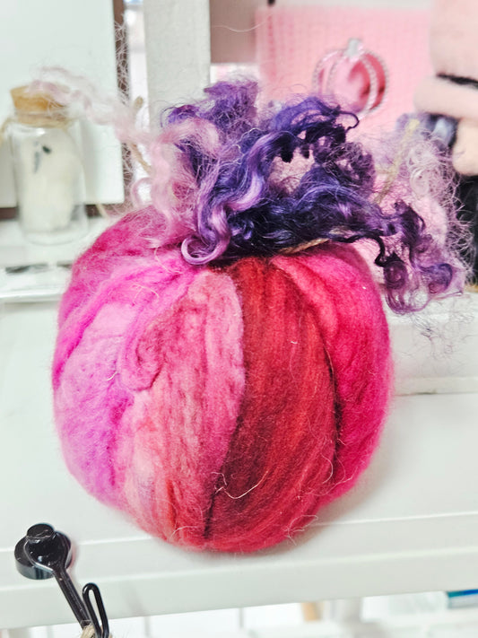 Needle Felted Purple Pumpkin