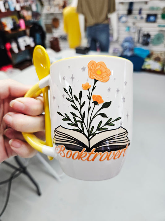 Booktrovert Cocoa Mug with Spoon